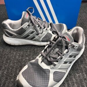 Adidas Cloudfoam Running Sneakers Mens size 8.5 Gray White Athletic Shoes